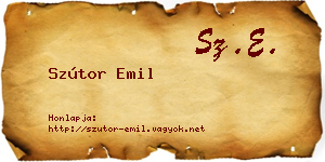 Szútor Emil névjegykártya